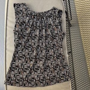 Calvin Klein Geometric Black and White Top